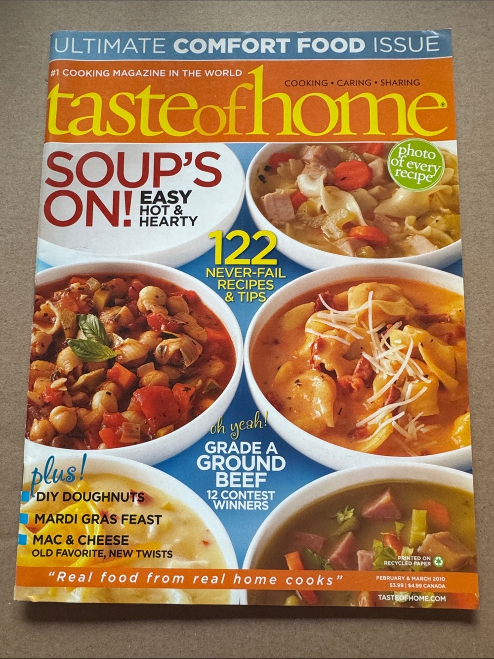 5/$15 Taste of Home Soups On Magazine - February March 2010